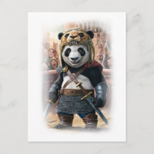 Postal Festiva Personaje de película de parodia de Panda divertid