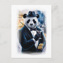 Postal Festiva Personaje divertido de película británica estricta