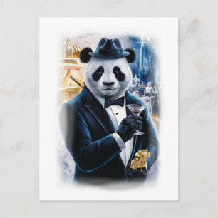 Postal Festiva Personaje divertido de película británica estricta