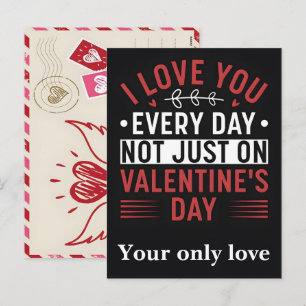 Postal Festiva Personaliza Te Amo Más Allá Del Día De San Valentí