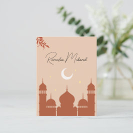 Postal Festiva Personalizable Boho Islámico Ramadan Mubarak