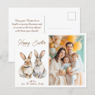 Postal Festiva Personalizable 🐇 Bunny Bliss Greetings