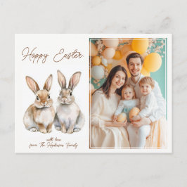 Postal Festiva Personalizable 🐇 Bunny Bliss Greetings