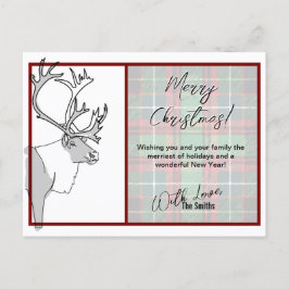 Postal Festiva Personalizable de repostería navideña con moras de