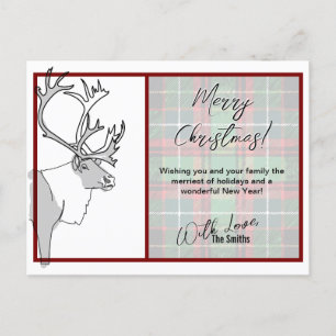 Postal Festiva Personalizable de repostería navideña con moras de