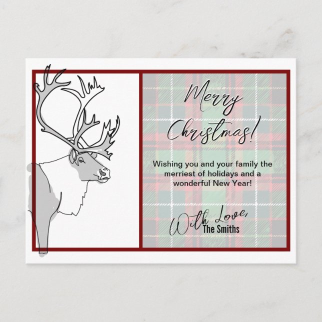 Postal Festiva Personalizable de repostería navideña con moras de (Anverso)