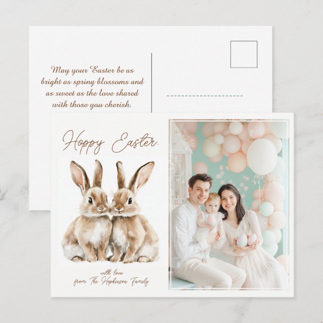 Postal Festiva Personalizable 🐇 Egg-stra Especial Easter Wish (Anverso / Reverso)