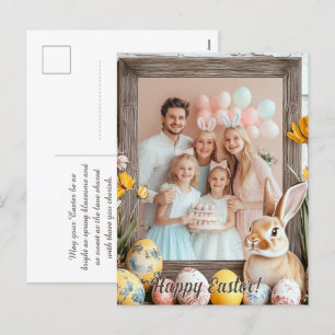 Postal Festiva Personalizable 🐇 Encantado Pascua Bunnyland Expre