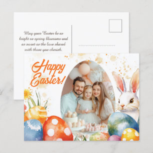 Postal Festiva Personalizable 🐇 encantadores Recuerdos de Pascua