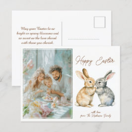 Postal Festiva Personalizable 🐇 Huevo-stra Cute agitada Pascua