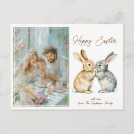 Postal Festiva Personalizable 🐇 Huevo-stra Cute agitada Pascua