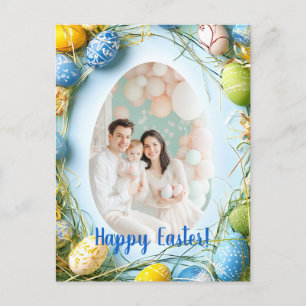 Postal Festiva Personalizable 🐇 Huevo-Tasa Instantánea de Pascua