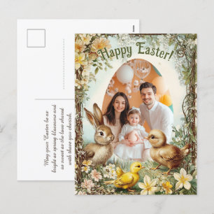 Postal Festiva Personalizable 🐇 Huevo-Tasa Instantánea de Pascua