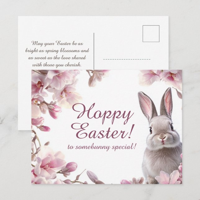 Postal Festiva Personalizable 🐇 la agitada Semana Santa (Anverso / Reverso)
