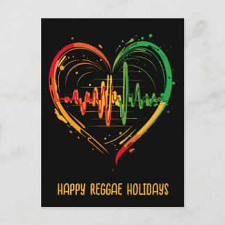 Postal Festiva Personalizable Reggae Heart Beat