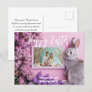 Postal Festiva 🐰 🥚 🌸 Personalizable Springtime Bunny Greetings