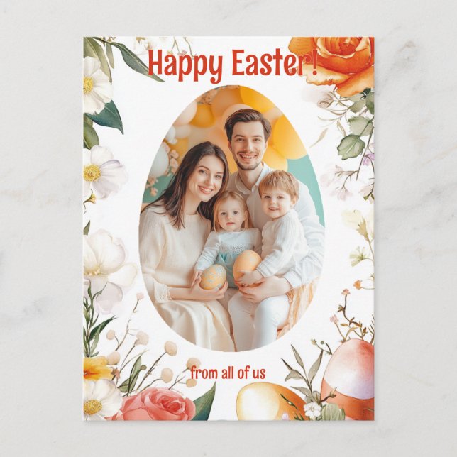 Postal Festiva Personalizable 🐇 Springtime Egg-stravaganza (Anverso)