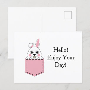 Postal Festiva Personalización de conejo de Mascota de bolsillo
