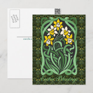 Postal Festiva Personalización de los Daffodils de Semana Santa d