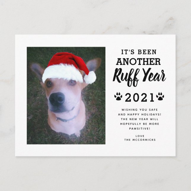 Postal Festiva Personalizada la fotografía de perro divertida de  (Anverso)