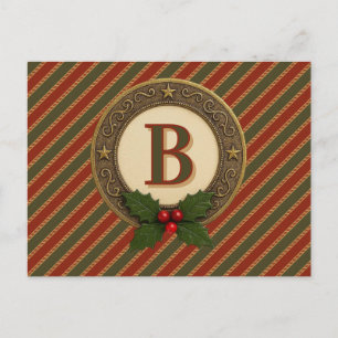 Postal Festiva personalizadas tradicionales coloreadas navideñas