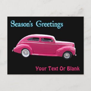Postal Festiva Personalizado 1940 Famoso americano Make Sedan