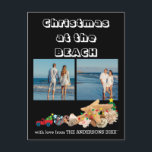 Postal Festiva Personalizado Beach 🎄 Navidades Collage<br><div class="desc">Nos vemos en el mar... el Collage de fotos de la colección de Navidades Beach Seashells hará que su temporada de vacaciones sea alegre y luminosa. Personalizado Beach 🎄 Navidades Seashells Collage Collage de fotos Diseño Celebra la magia de las vacaciones con un toque costero! 🎄 🏖️ Esta tarjeta personalizado...</div>