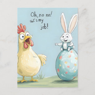 Postal Festiva Personalizado Bunny Chick Egg Easter Fun