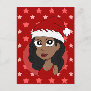 Postal Festiva personalizado chica navidades
