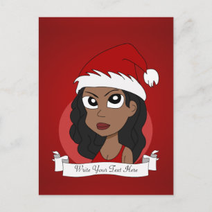 Postal Festiva personalizado chica navidades
