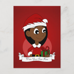 Postal Festiva personalizado chica navidades