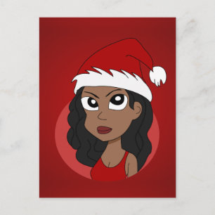 Postal Festiva personalizado chica navidades