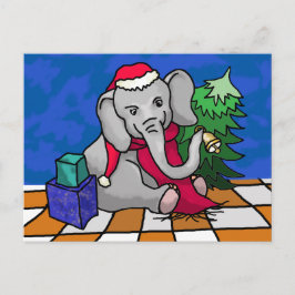 Postal Festiva Personalizado colorida Bell Ringing Navidades Elef
