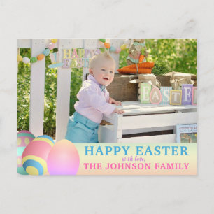 Postal Festiva Personalizado Colorido FELIZ PASCUA   FOTO