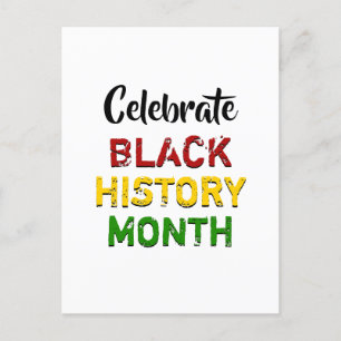 Postal Festiva Personalizado DE MES DE HISTORIA NEGRA