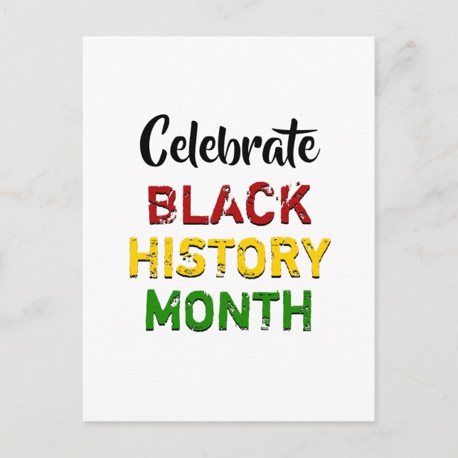 Postal Festiva Personalizado DE MES DE HISTORIA NEGRA (Anverso)