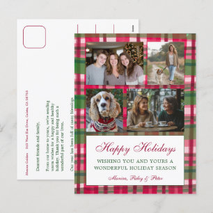 Postal Festiva Personalizado de Navidades de moda 4 Collage de fo