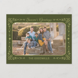 Postal Festiva Personalizado de saludos de temporada Foto y posta