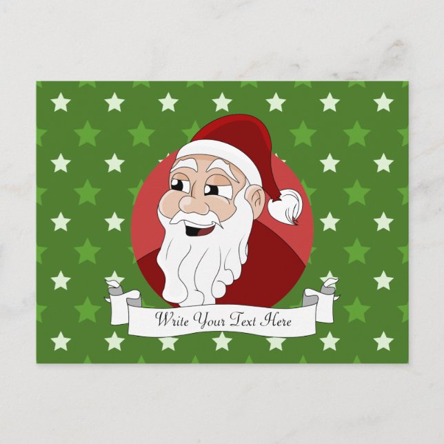 Postal Festiva Personalizado de Santa Claus (Anverso)