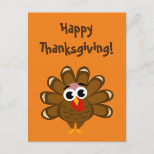 Postal Festiva Personalizado divertido del pájaro del pavo del