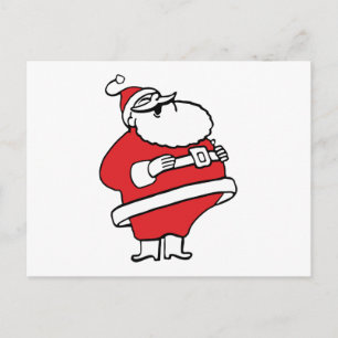 Postal Festiva Personalizado educado Jolly Santa Claus Laughs Ho