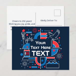 Postal Festiva Personalizado EE. UU. 250