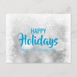 Postal Festiva Personalizado FELIZ FESTIVIDAD VACACIONES Blue Sil