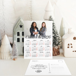 Postal Festiva Personalizado Foto Calendario mínimo para empresas