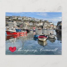 Personalizado Heart Mevagissey Fish Landing Quay C