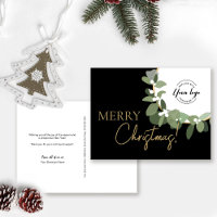 Personalizado Merry Christmas Company Logo Gold Wr