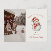 Personalizado Navidades de acuarela de Snowman vív