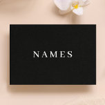 Postal Festiva Personalizado negro simple Añadir su nombre elegan<br><div class="desc">Simple Personalizado Negro Añade tu nombre de diseño elegante para cualquiera.</div>