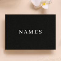 Personalizado negro simple Añadir su nombre elegan