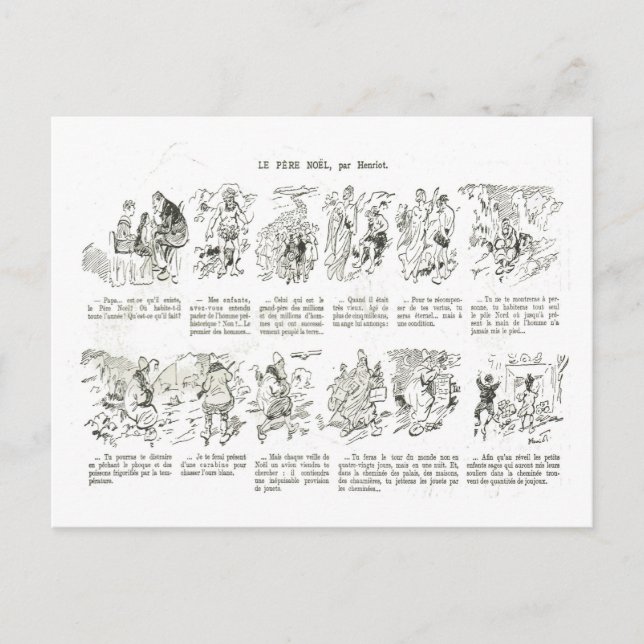 Postal Festiva Personalizado Pere Noel de Henriet (Anverso)